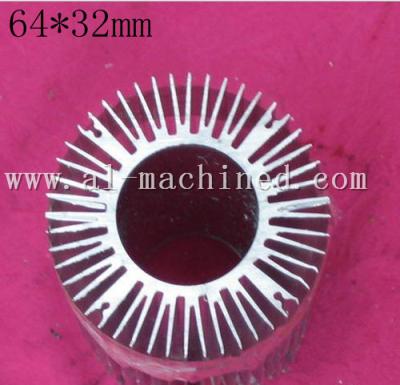 China Item 124,customized round extruded aluminum profile heatsink in china, cooler for led lights,round heatsink in china for sale