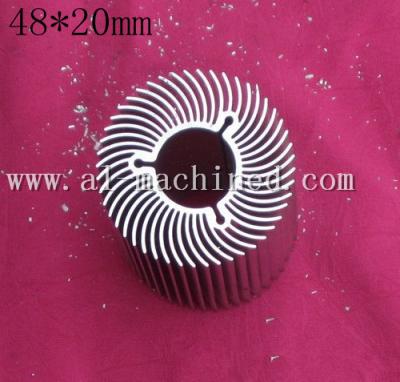 China Item 114,48mm round extruded aluminum profile heatsink in china, cooler for led lights,round heatsink in china for sale