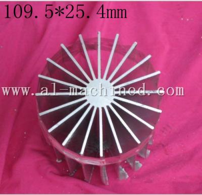 China Item 126,customized round extruded aluminum profile heatsink in china, cooler for led lights,round heatsink in china for sale