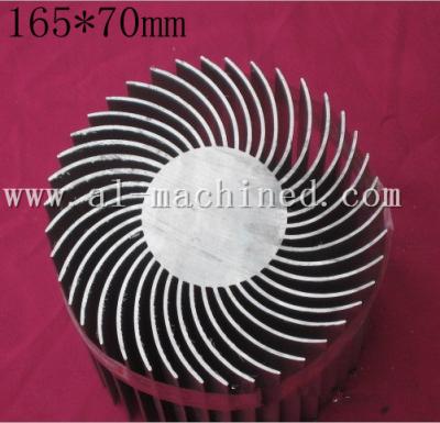 China Item 129,customized round extruded aluminum profile heatsink in china, cooler for led lights,round heatsink in china for sale