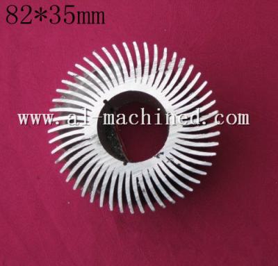 China Item211,82mm Machined LED light Cooler, AL6063 Extruded Profiles LED Light Radiator,round heatsink for led light for sale