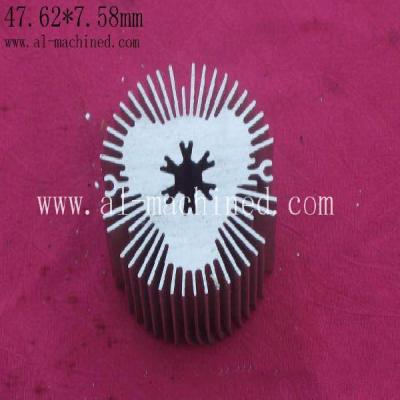 China Item 195.Machined LED Cooling in china, AL6063 Extruded Profiles LED Light Radiator,hot item round heatsinks in china for sale