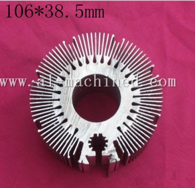 China Item 162.Machined LED Cooling in china, AL6063 Extruded Profiles LED Light Radiator,hot item round heatsinks in china for sale