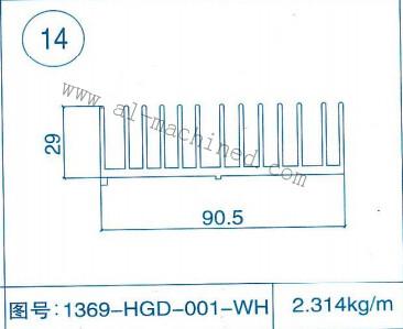 China Item 14,customized Square Aluminum Heatsink in china,aluminum profiles,extruded profiles,LED Street Light Heatsink for sale