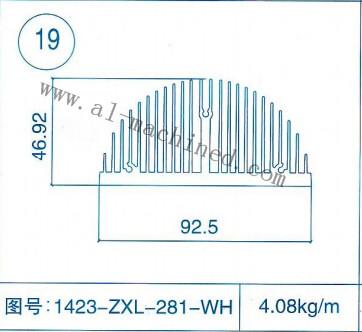 China Item 19,customized Square Aluminum Heatsink in china,aluminum profiles for led light,LED Street Light Heatsink for sale