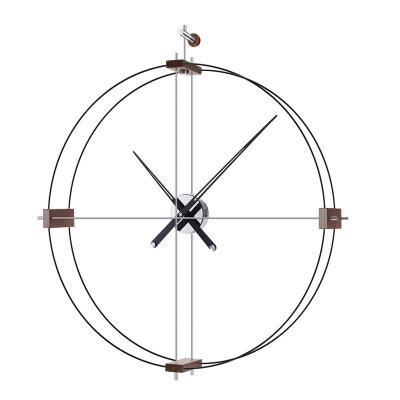 China Simple style 80CM large wall clock round silent minimalist creative home luxury elegant antique decoration home wall clock for office for sale