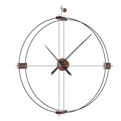 China Creative Large Art Double Circle Wall Clock Style Decorative Wall Clocks Design Watches Office Home Minimalist Nordic Antique Living Room Large for sale