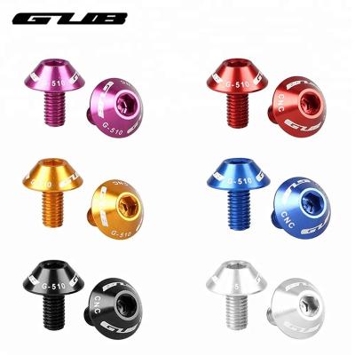 China 2pcs Aluminum Alloy Bicycle Bottle Cage Bolts 12mm Screw Bike Water Bottle Holder Mount Screws MTB Mountain Bike Road Cycling Accessories 6Color for sale