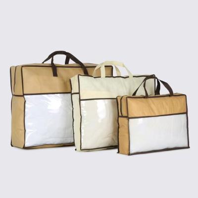 China Sustainable High Quality Eco Friendly Cotton Quilt Clothing Storage Bag With Handle for sale