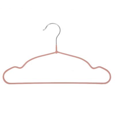 China Factory Wholesaler Beautiful Style Hanging Clothes Drying Optional Color Non Slip Baby Hangers for sale