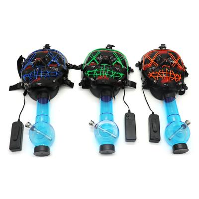 China 2021 Hot Sale LED Hookah Smooking Shisha Light Mask Hookah Smoking Pipe Mask Design Gas Mask New For Halloween Party for sale