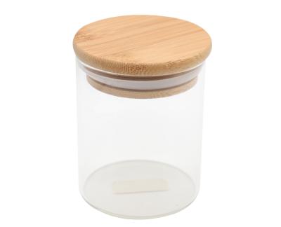 China Wholesale Viable Storage Cheap Transparent Glass Tight Bottle Tobacco Weed Herb Jar Smell Proof Air Custom Logo for sale