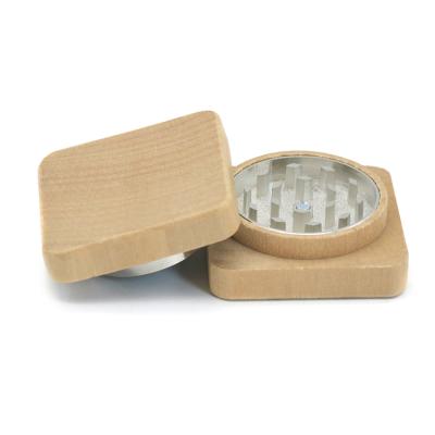 China Wood+Zinc Wooden Weed Herb Grinder Custom Logo Crusher Dry Wood Grinder Smoking Accessories Weed Machine for sale