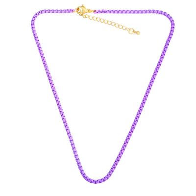 China Advance/Nickel Free Whole Fantastic Bohemian Colored Necklace Fantastic Sale Choker Necklace Short Chain Box Chain For Women for sale