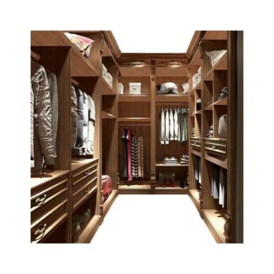 China Modern luxury style custom size designs high quality spacious bedroom walk-in wardrobe for sale