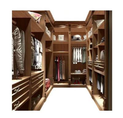 China Modern Design Cheap High Quality Closet Wooden Walk In Wardrobe For Bedroom for sale