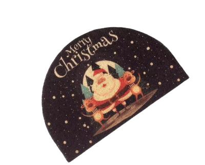 China Non-slip PVC Coil Mat Floor Mat Semicircle Mat Christmas Party Decoration Home Wholesale Non-slip Christmas Flooring for sale