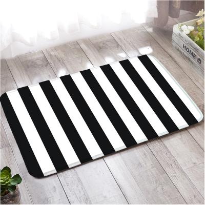 China Custom Geometric Home Mat Kitchen Floor Mat Anti-bacteria Pattern PVC Floor Protection Mat for sale