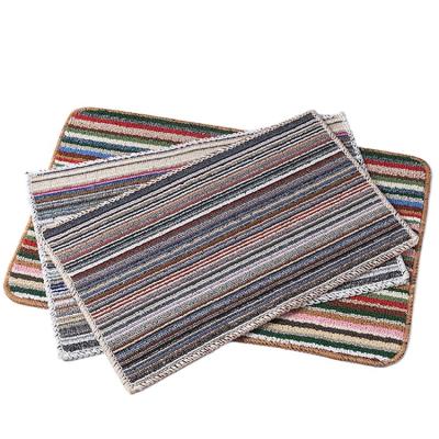 China Wholesale Fashion Floor Mat Washable Cheap Quick-drying Striped Absorbent Household Polypropylene Floor Mat for sale