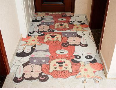 China Hot Sale Anti-bacteria Loop PVC Cushion Coil Floor Mats Custom Entrance Door Mat Home Mats for sale