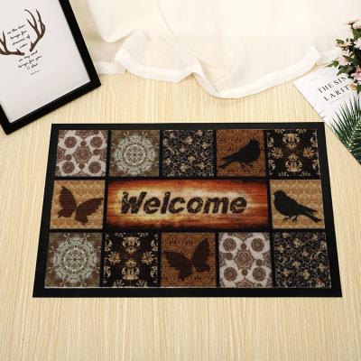 China Wholesale 40*60cm Indoor Non-slip PVC Floor Mat 3d Printed Mat Custom Welcome Door Mat for sale