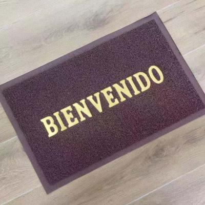 China Spanish BIEM-VENIDO Door Mat Spanish BIEM-VENIDO Hot Selling Non-Slip Coil Reception PVC Coil Entrance Non-Slip Door Mat for sale