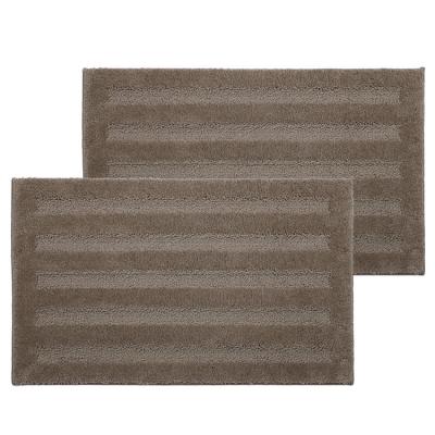 China Anti-skid Mat Striped Microfiber Carpet Absorbent Mat Minimalist Soft Microfiber Fluff Anti-skid Mat for sale