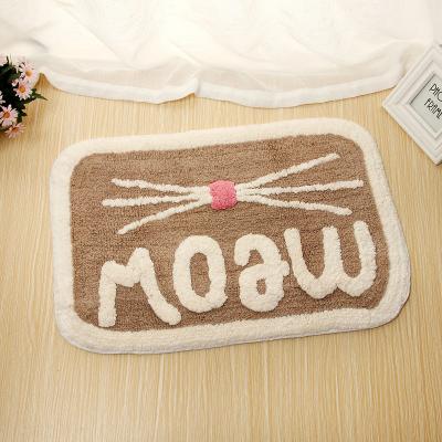 China Anti-Bacteria Wholesale Cotton Flooring Mat Ins Soft Comfortable Floor Mats Custom Non-slip Home Flooring Mat Entrance Door Mat Covers for sale