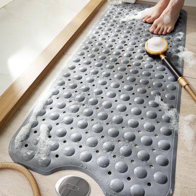 China 2021 Hot Selling Wholesale 40*100cm Bathtub Mats Bath Shower Foot Mat Washable PVC Bathroom Mat Non Slip Washable for sale