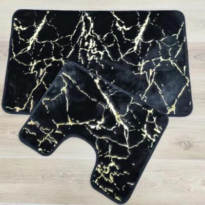 China Anti-Bacteria Wholesale 2 Pcs Non-Slip Soft Floor Mat Bathroom Mats Toilet Mats/Set Polypropylene Bath Covers for sale