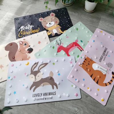 China Non-slip Mat Home Bathroom Floor Mat Kids Bathroom Cartoons Anti-slip Floor Door Mat Bath Shower Safety Pattern for sale