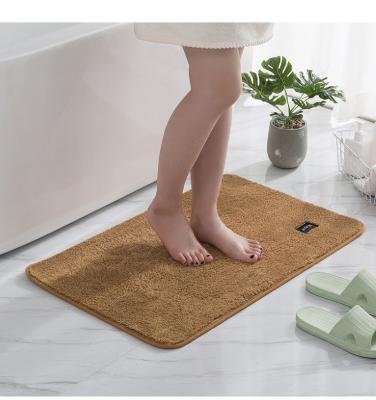 China Anti-bacteria Fashion Floor Mat Yellow Non-slip Bathroom Floor Mat Chemical Fiber Waterproof Floor Mat Mat for sale