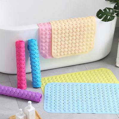 China High Quality Anti Bacteria Non Slip Safety PVC Bathroom Mat With Suction Cups Massage Bath Custom Shower Mat Wholesale for sale