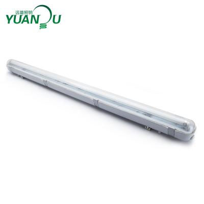 China Warehouse light fixture ip65 waterproof triproof led light T8 2X18W for sale