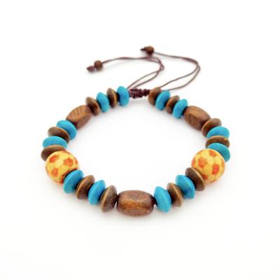 China FASHIONABLE Sports Wrap Wooden Bead Bracelet Personalized Bracelet Custom Hand Beaded For Men And Women for sale