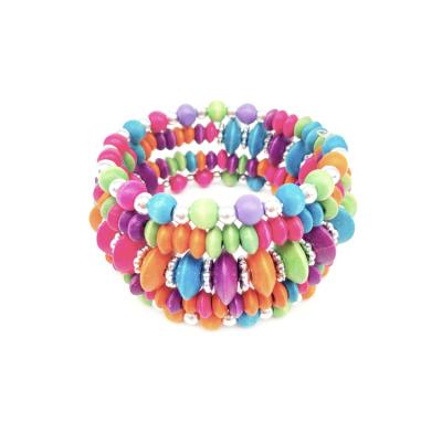 China China Style Bohemian Handmade Beaded Bracelet Multilayer Colorful Bracelet For Women for sale