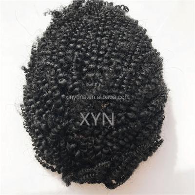 China Full Lace Base Curly Curly Hair 8X10Inch Full Defined Braid Afro Curly Hair Men's Hairpiece for sale