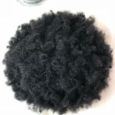 China 100% Curly Curly Hairpiece Men's Hair Replacement Prosthesis Wigs Full Afro Indian Swiss Lace Wig With Natural Hairline for sale