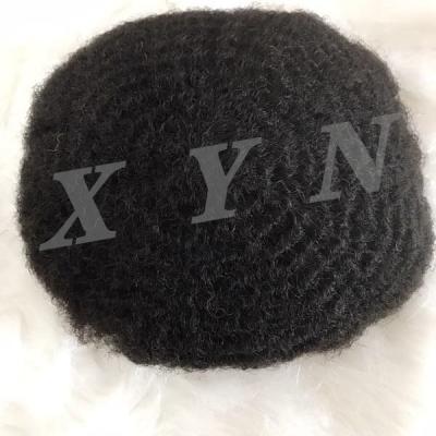 China 100% Virgin Human Hair Small Natural Hairpiece 4mm Wave Men Hairpiece China Factory Texture Men's Popular Hair Wig Wave Men Toupee for sale