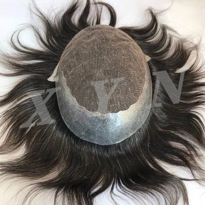 China Affordable 100% Discount Unprocessed Virgin Mens Hair Prosthesis Lace PU Hair Wig For Hairpiece Front Hairline Hair System Natural Mens Hair #1B10 for sale