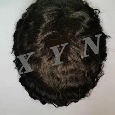 China Factory Price Natural Looking High Quality 100% Virgin Human Hair Loose Curl Mens Hairpiece Prothesis Popular China Unit for sale