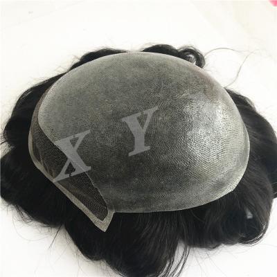 China High Quality Hot Sale Mens Hair Toupee Ominilace Lace Frontal Unit Durable Prothesis Wig For Men 8x10inch or be customized for sale