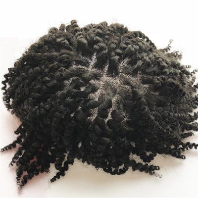 China 100% Virgin Hair Human Hair Fast Shipping Wig Twisted Hairpiece For Black People Afro Wigs For Men Ominilace Base 8X10Inch Capilar for sale