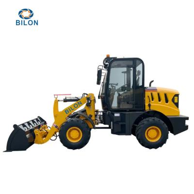 China Factory EURO 3  High Efficiency 0.6m³ 1200KG Mini Front Wheel Loader With Shovel Joystick Blade Shovel Loader for sale