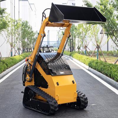 China Wettbewerbsfähiger Preis Skid Steer Loader Multifunktions 200kg Radlader mit vielseitigem Eimer Mini Skid Crawler Loader Bestseller zu verkaufen