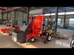 4 Wheel Mobile Concrete Mixer Machine 350L Small Gasoline Diesel Self - Discharging Concrete Mixer