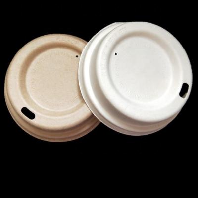 China 100% Biodegradable Sugar Cane Bagasse Pulp Coffee Mug Molded Lid GZJ-11 for sale