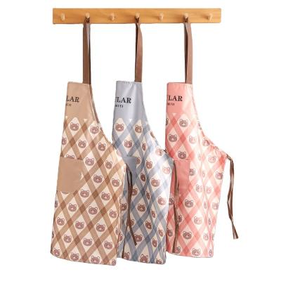 China Simple Soft Adjustable Cotton Canvas Home Kitchen Cooking Apron waterproof Coffee Shop For Women With Pocket for sale