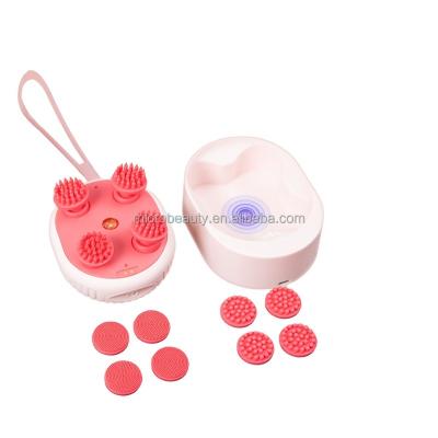 China Infrared Heat + Scalp + New 2023 Multifunctional Waterproof Electric Vibration IPX7 Waterproof Electric Massager UV Disinfection Food Grade Silicone Shampoo Head Scalp Massages for sale