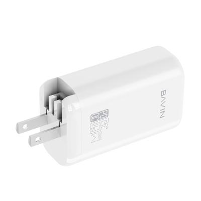 China 65W GaN Fast Charger Customize Wall 65W GaN Mobile Phone Super Fast Charger with 2 USB Port 1 USB PD Fast Port PC835 Charger and for sale